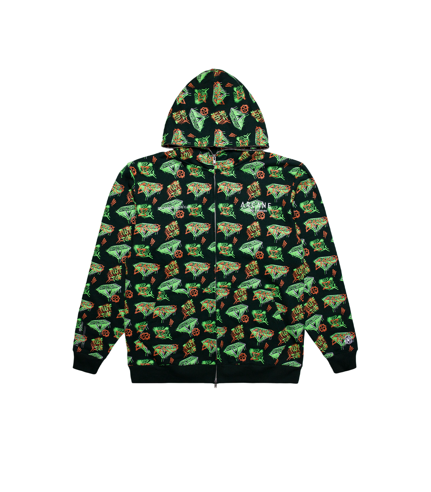 BBC X ARCANE AOP D D HOODIE GREEN