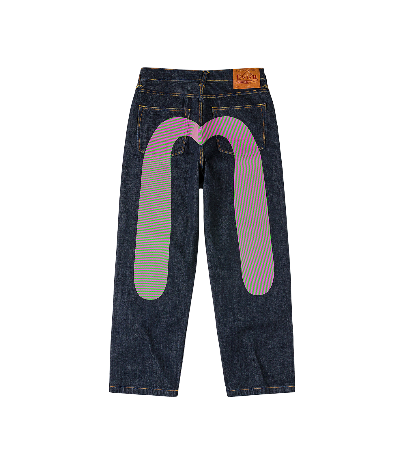 EVISU X ICECREAM DAICOCK PRINTED BAGGY JEANS - RINSE INDIGO EVISU X ICECREAM DAICOCK PRINTED BAGGY JEANS - RINSE INDIGO