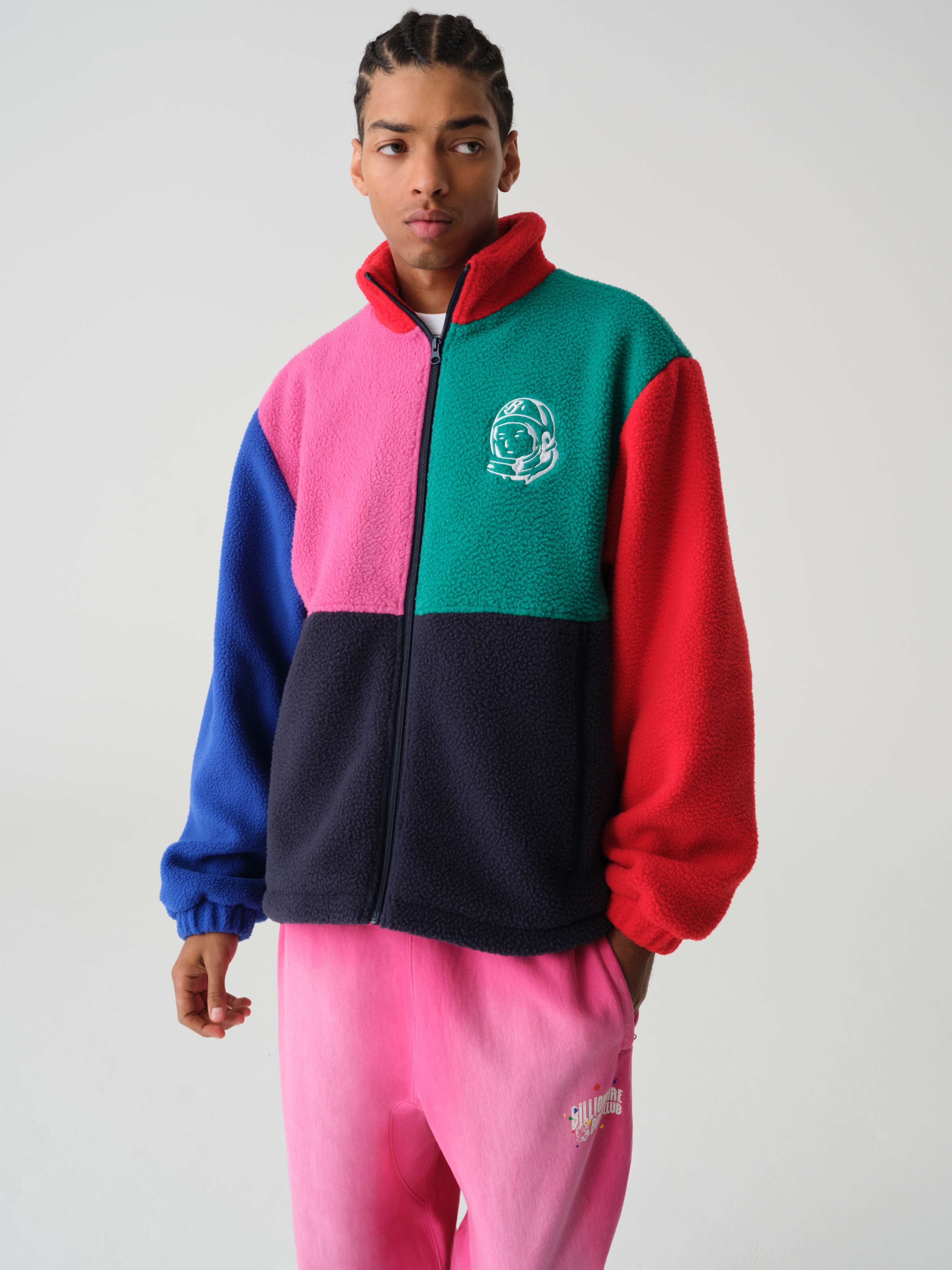 HEART MIND COLOUR BLOCK FLEECE JACKET MULTI - Main Image