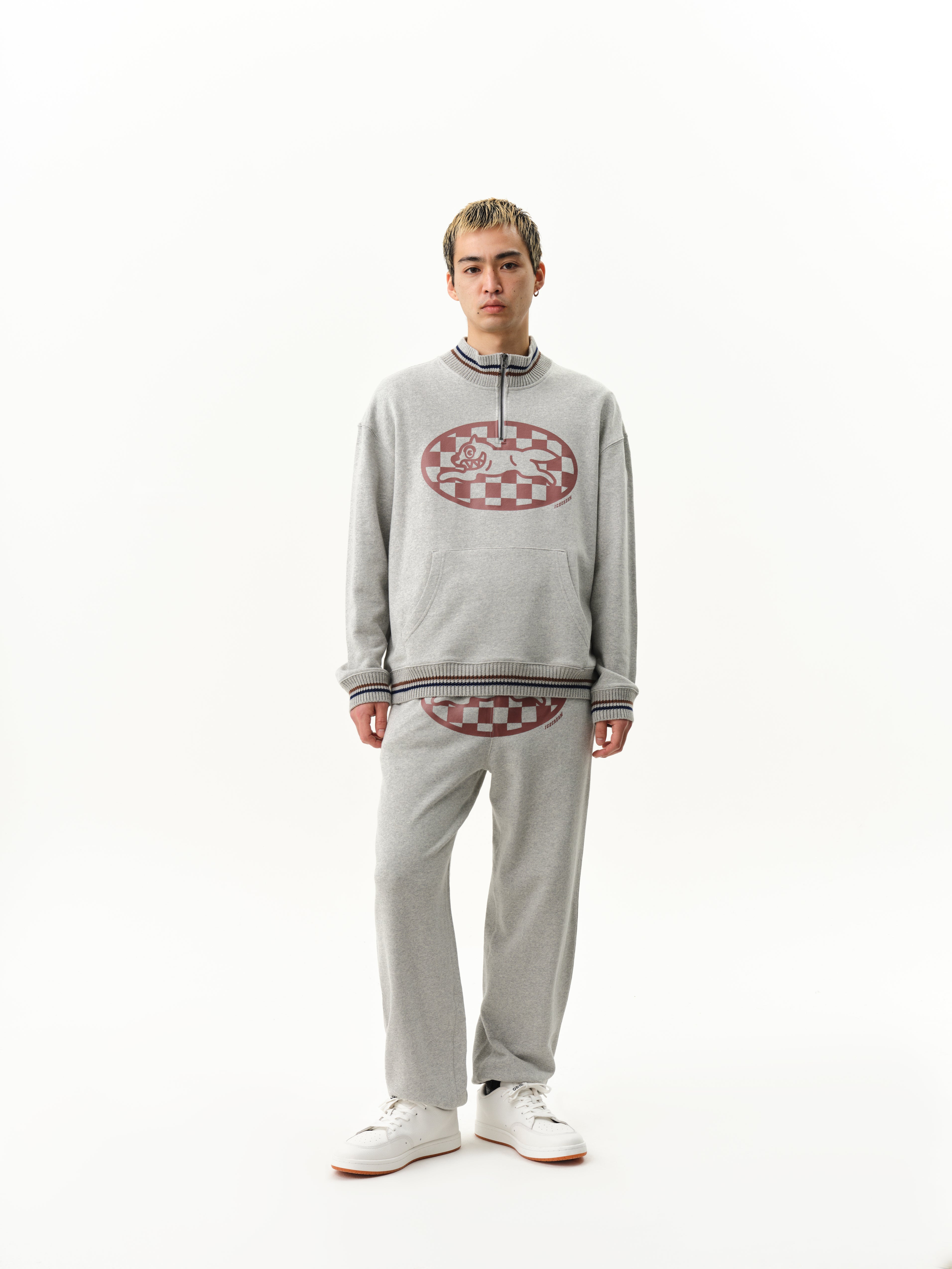 CHECKER RUNNING DOG SWEATPANTS HEATHER GREY – Billionaire Boys Club