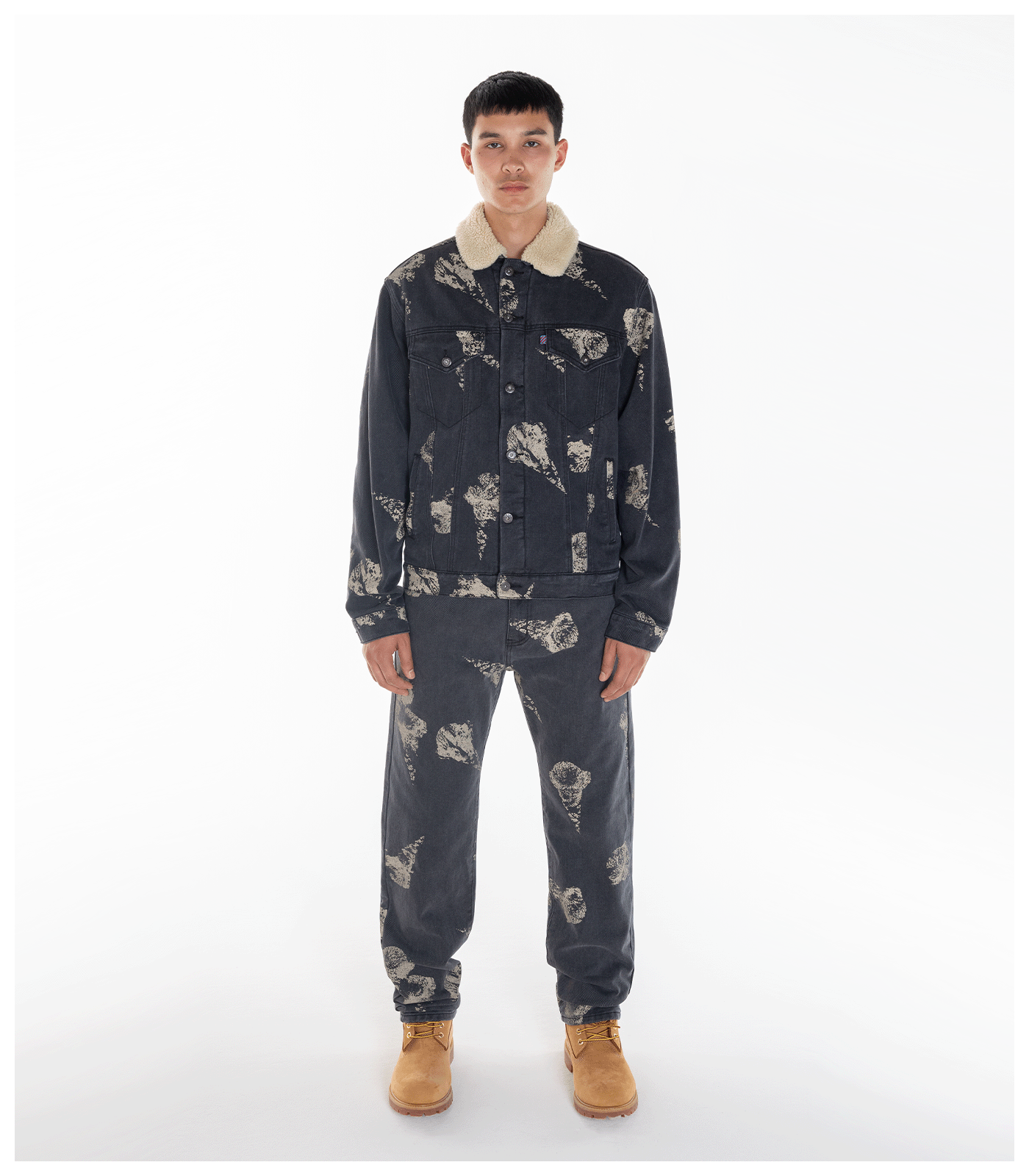 SHERPA COLLAR DENIM JACKET GREY – Billionaire Boys Club