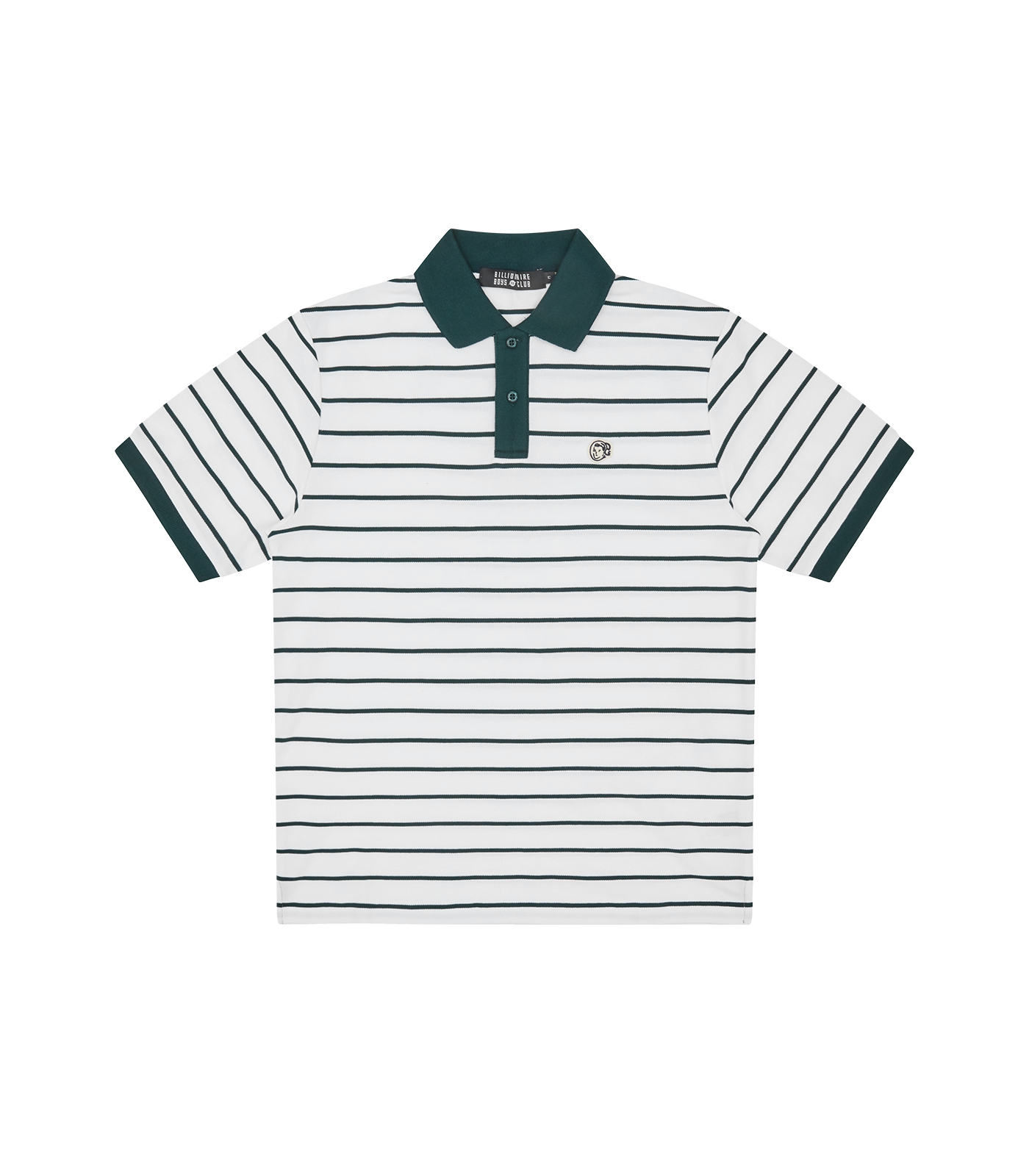 Black and white sales striped polo shirt