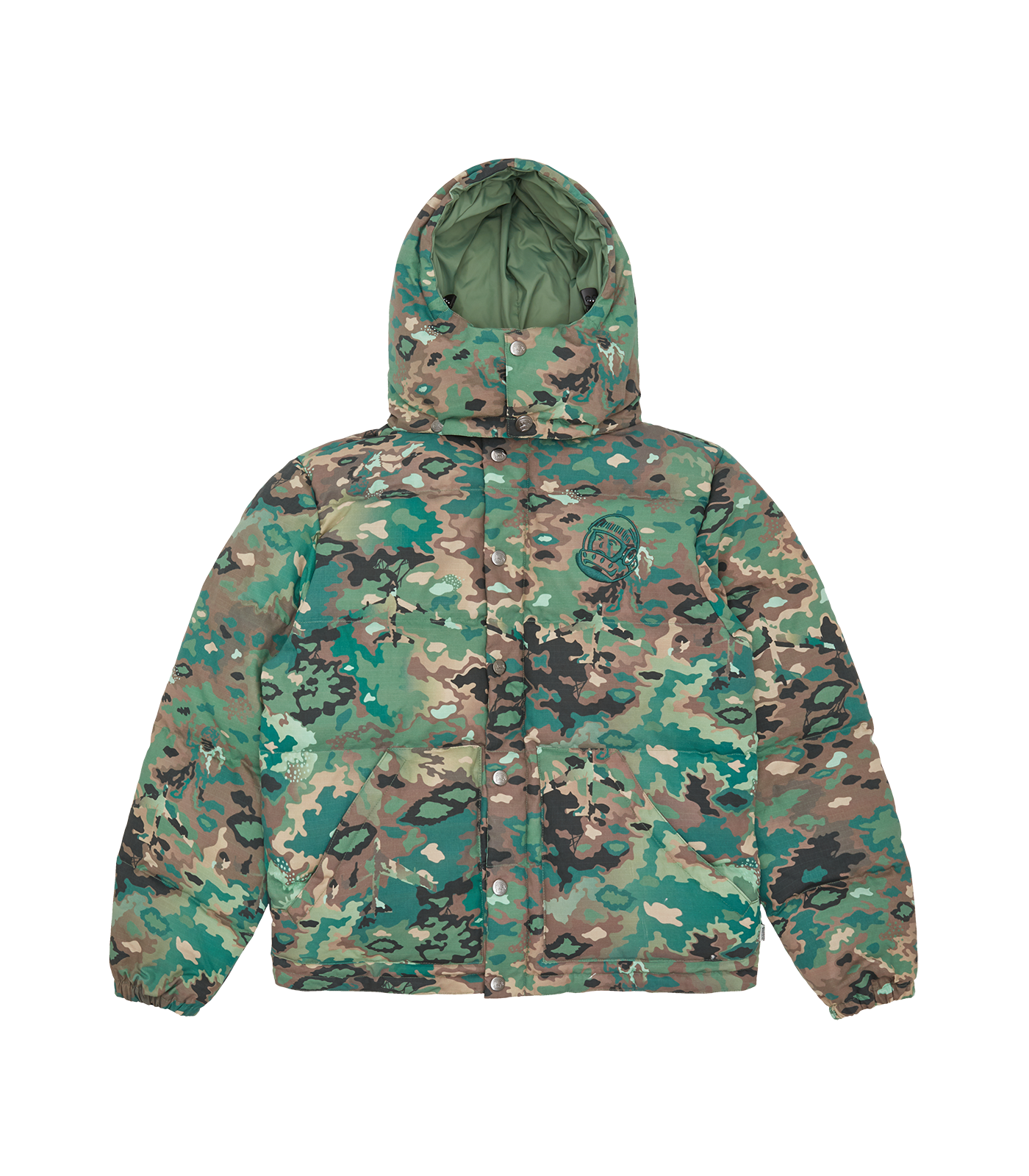 NOTHING CAMO DOWN FILLED HOODED JACKET GREEN