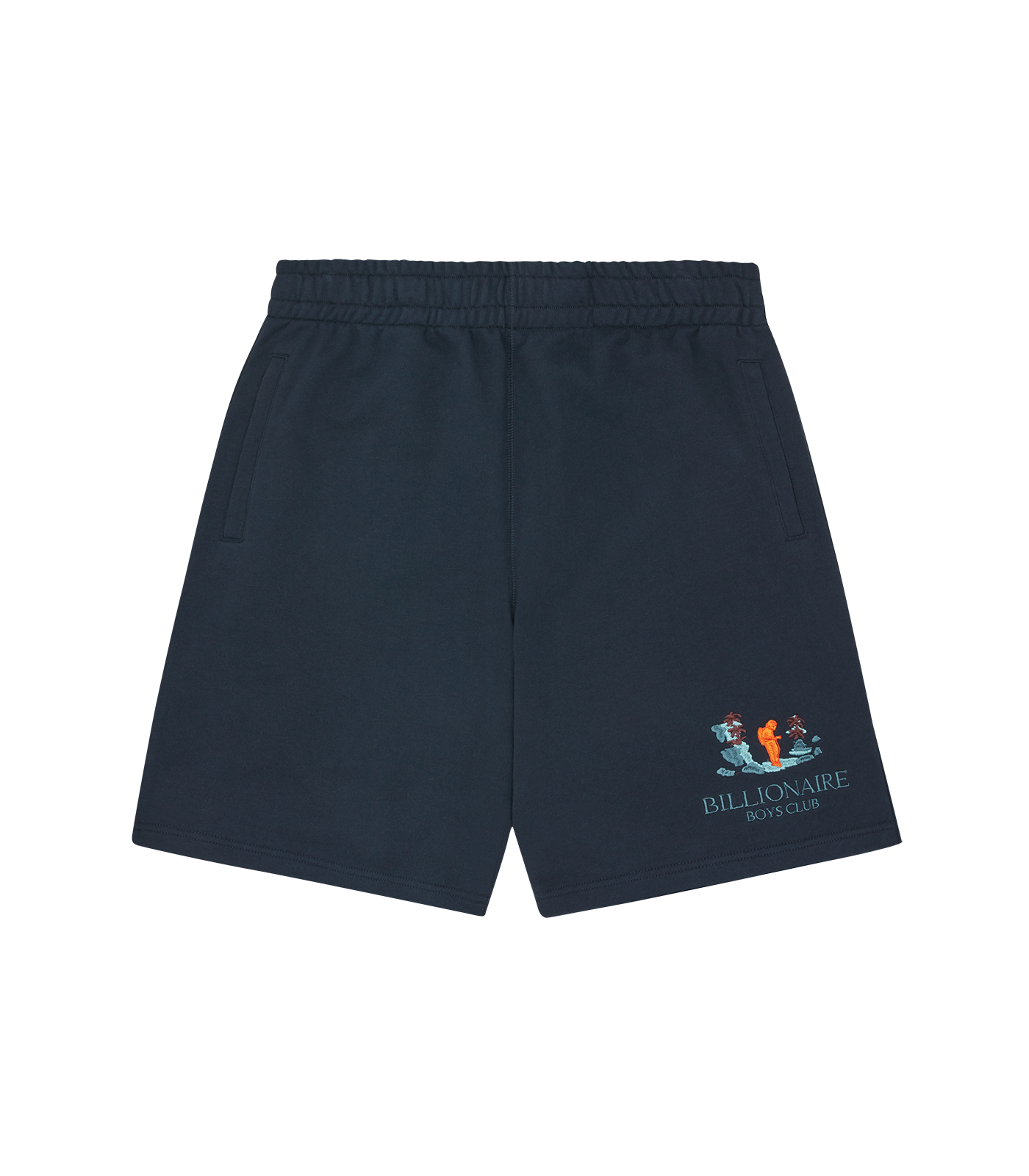 EMBROIDERED HIKING LOGO SWEATSHORTS NAVY