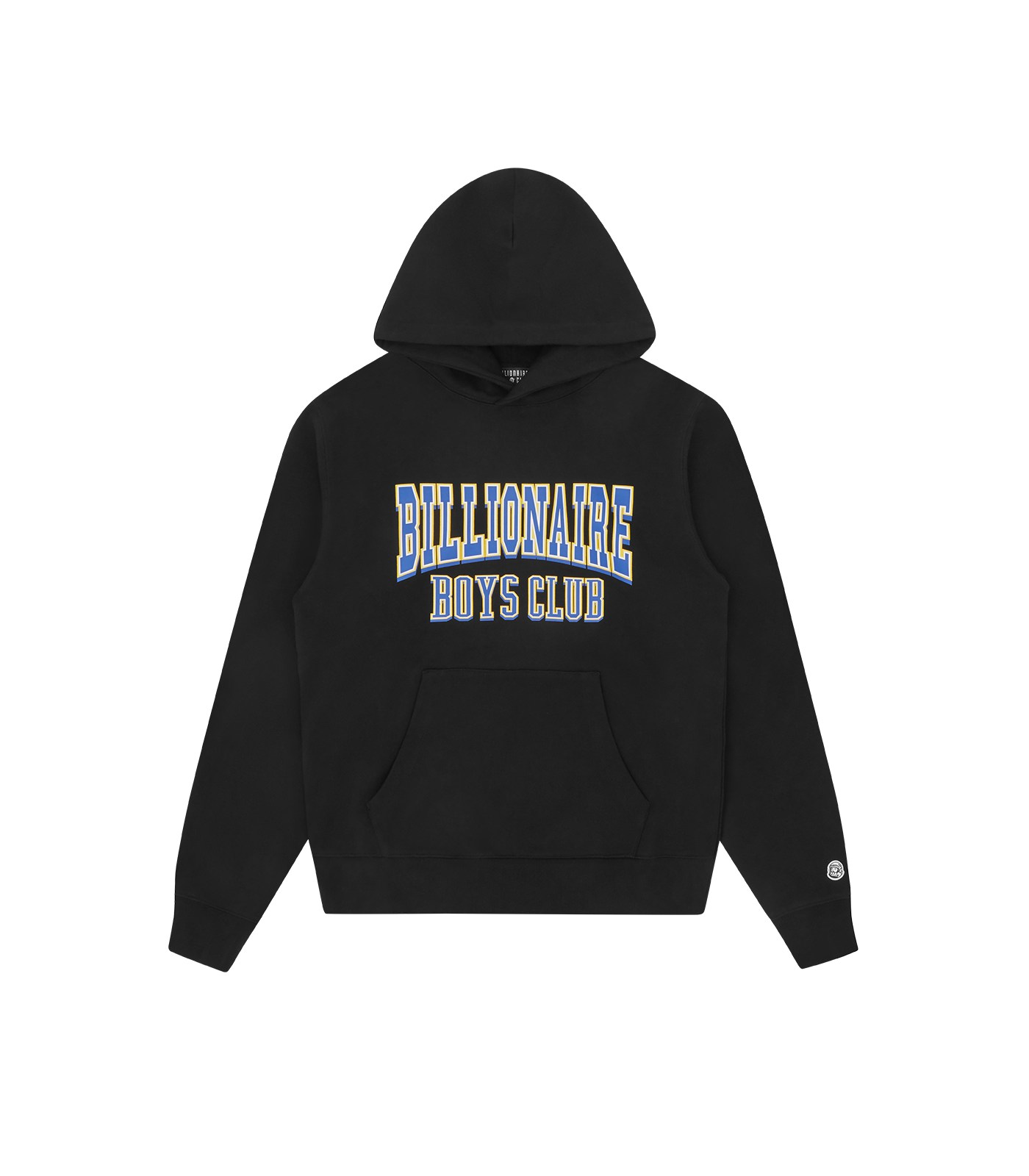 VARSITY LOGO POPOVER HOOD BLACK