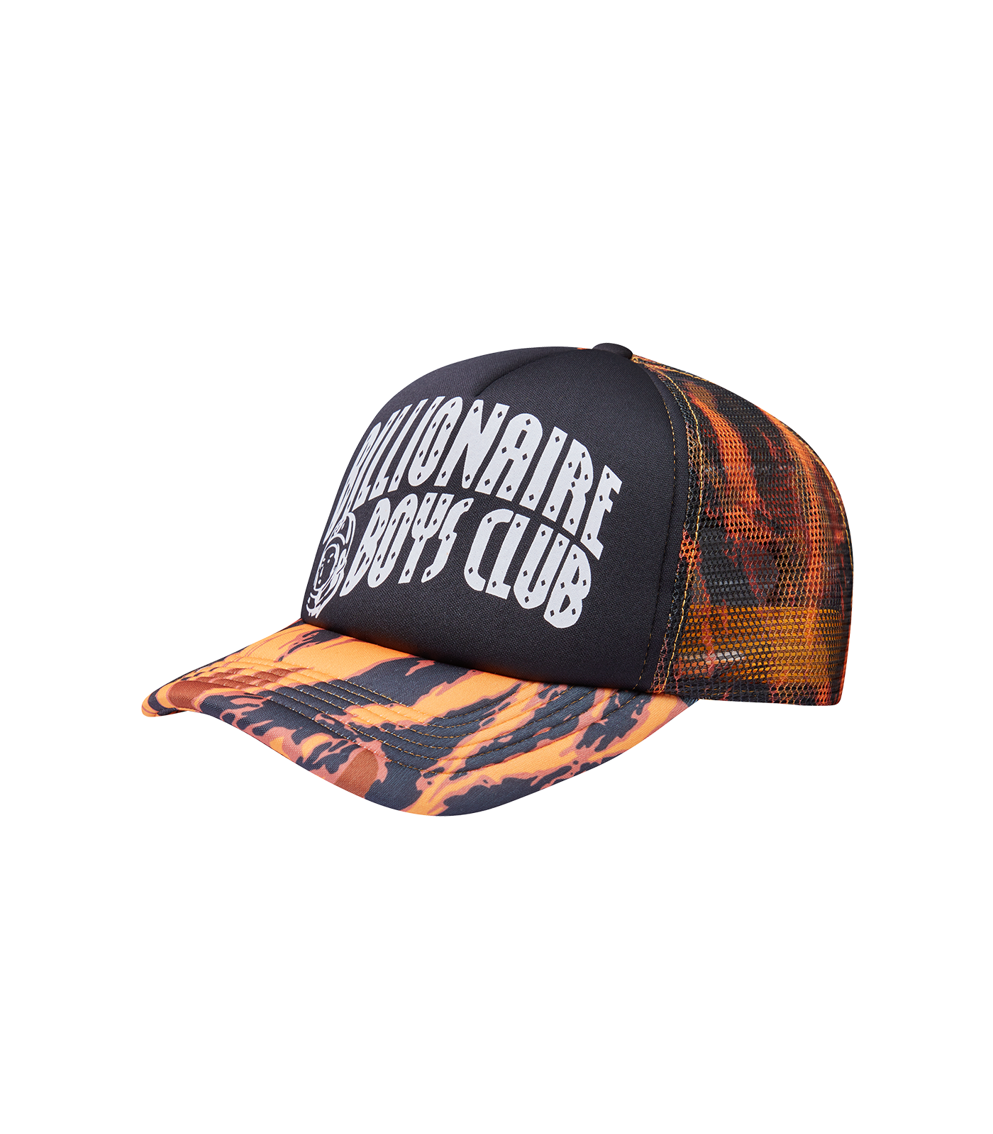 ARCH LOGO TRUCKER CAP ORANGE CAMO – Billionaire Boys Club