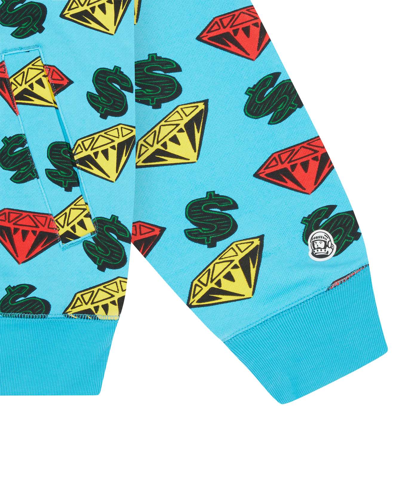 DIAMONDS & DOLLARS ZIP THROUGH HOOD - BLUE – Billionaire Boys Club DIAMONDS & DOLLARS ZIP THROUGH HOOD - BLUE – Billionaire Boys Club