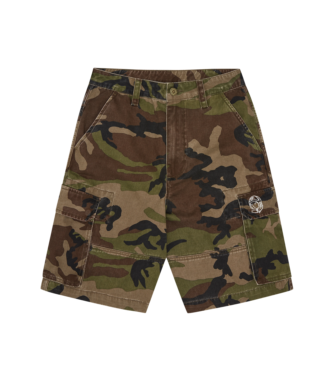 DISTRESSED CAMO CARGO SHORTS CAMO