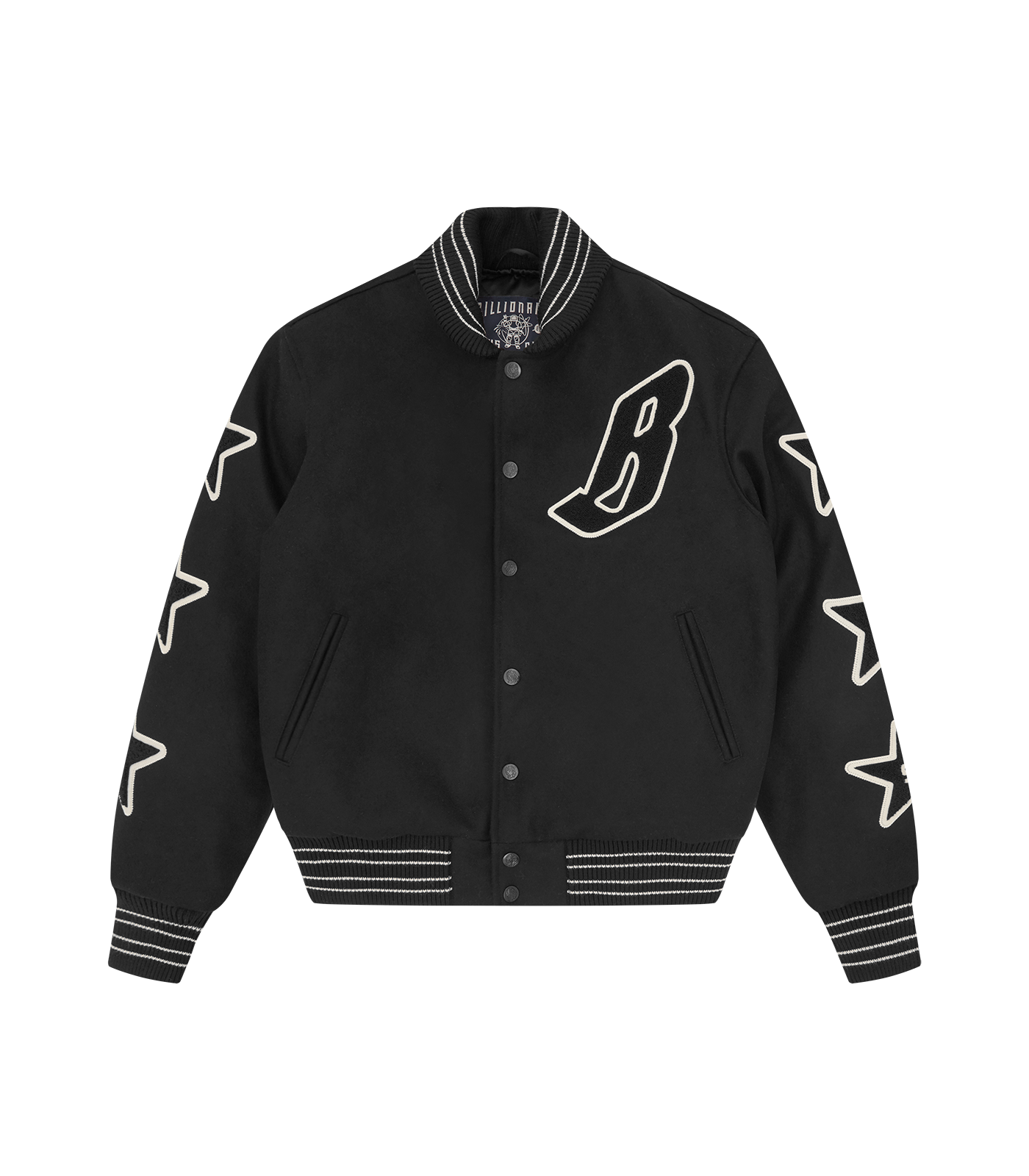 FLYING B VARSITY JACKET - BLACK – Billionaire Boys Club FLYING B VARSITY JACKET - BLACK – Billionaire Boys Club
