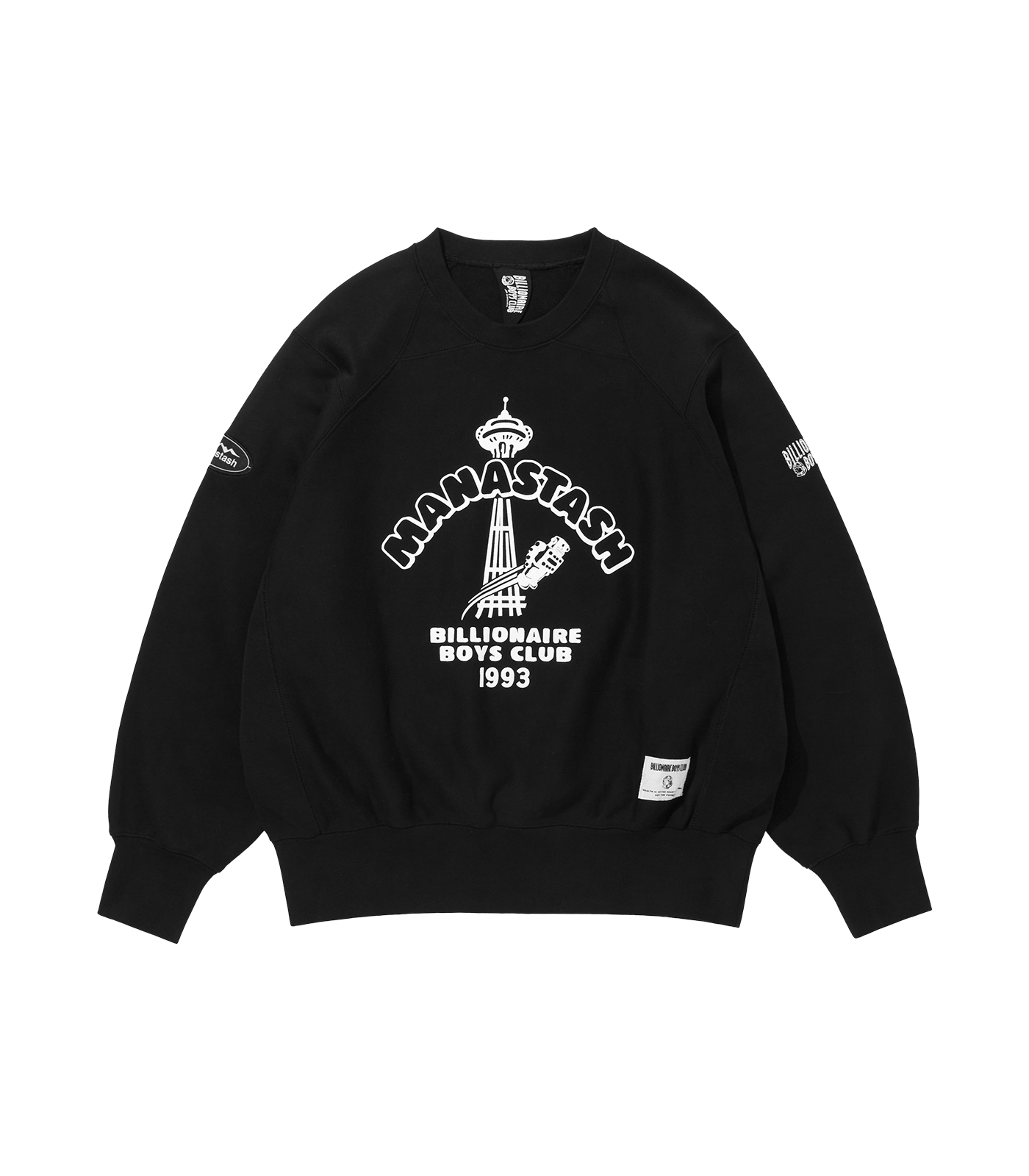 BILLIONAIRE BOYS CLUB X MANASTASH GUSSET SWEATSHIRT - BLACK BILLIONAIRE BOYS CLUB X MANASTASH GUSSET SWEATSHIRT - BLACK