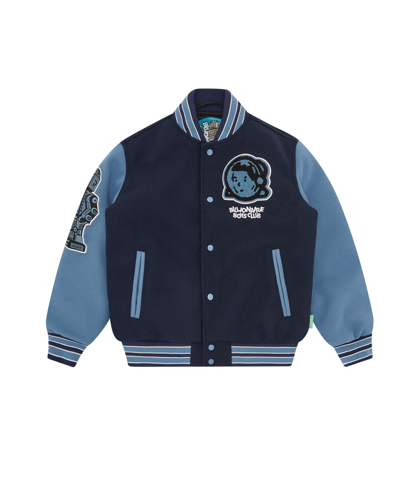KIDS ASTRO VARSITY JACKET NAVY/PALE BLUE - Main Image