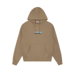 IC SKATEBOARDS EMBROIDERED POPOVER HOOD - BROWN