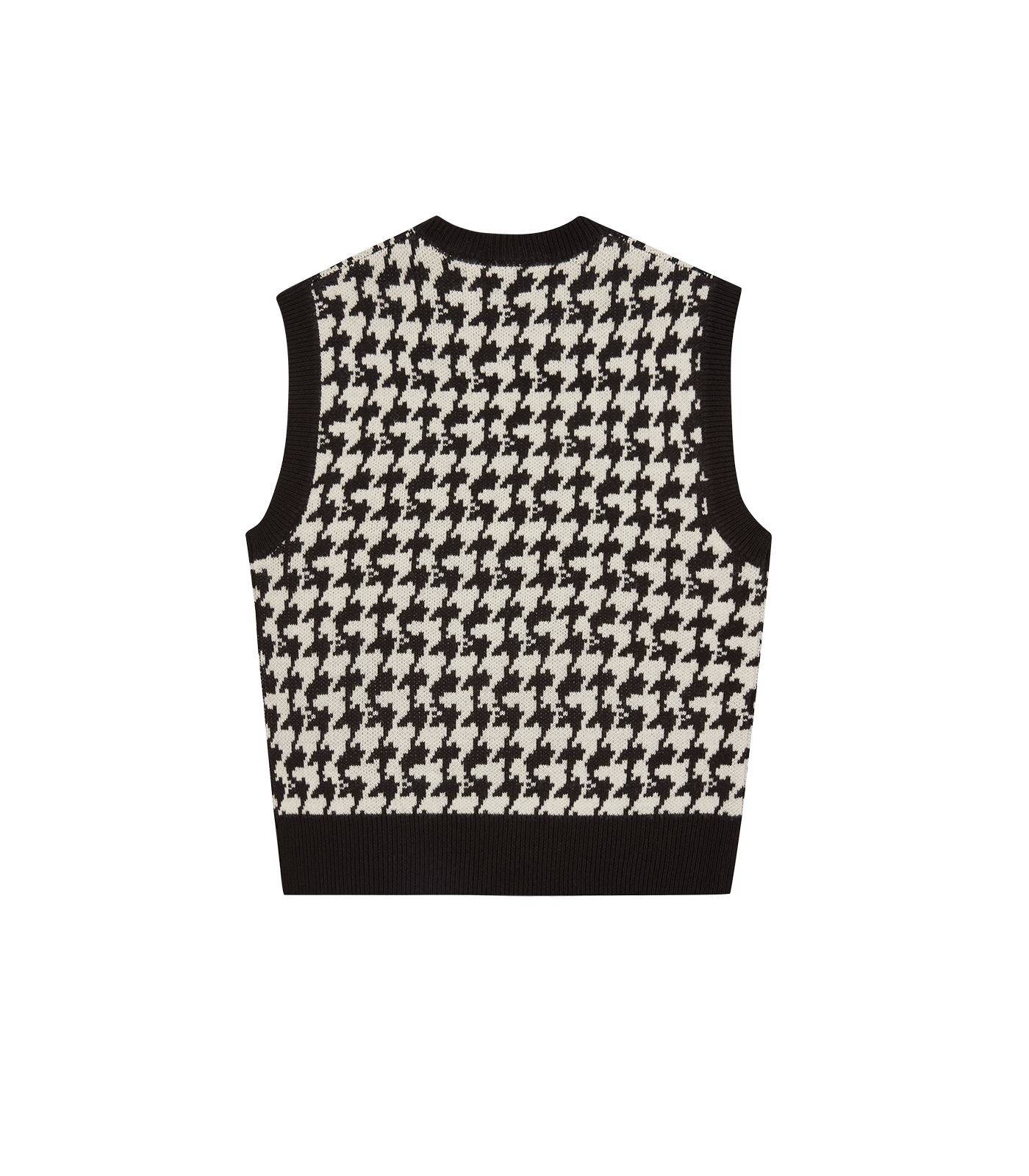HOUNDSTOOTH KNITTED VEST BLACK AND WHITE Billionaire Boys Club