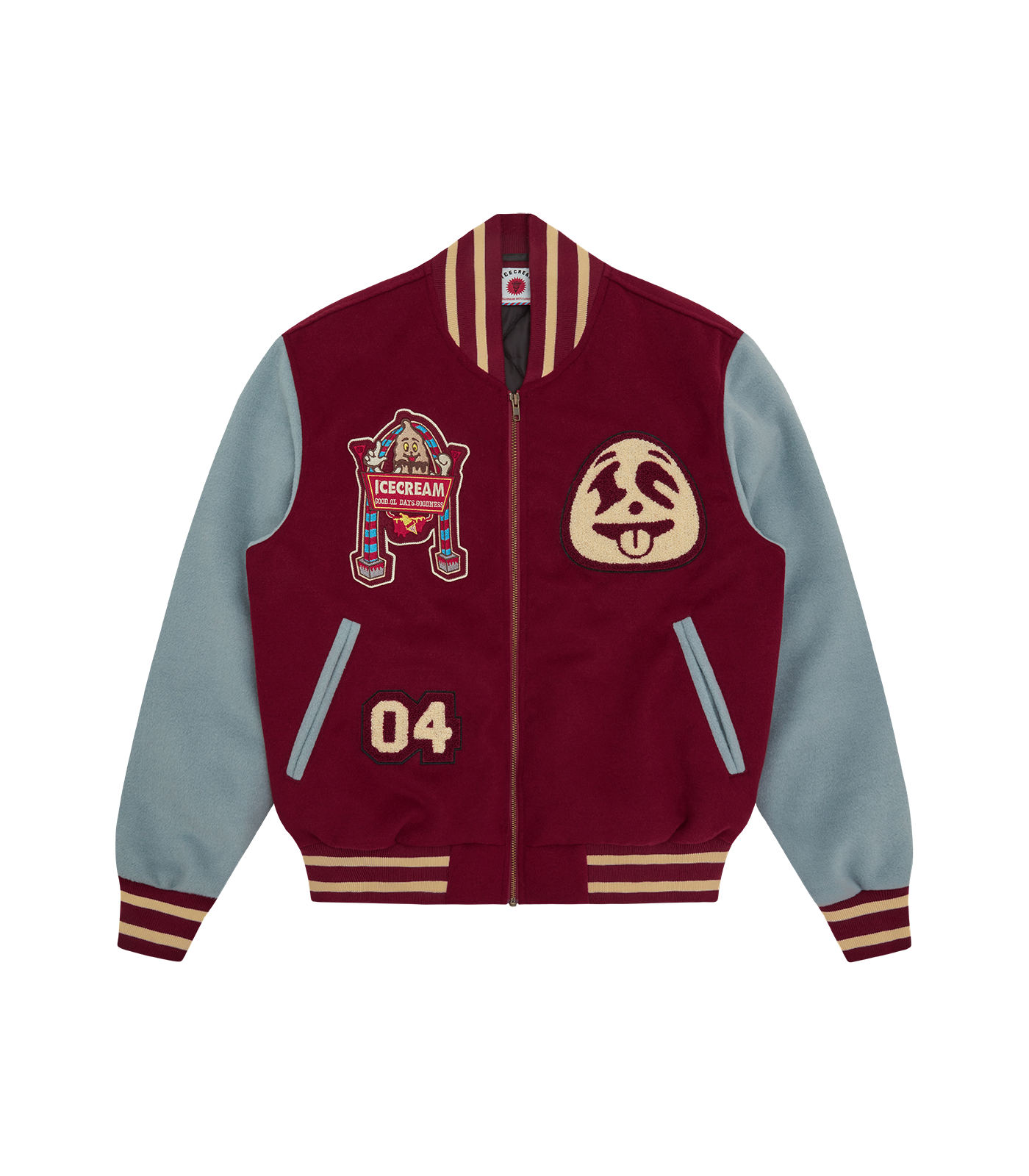 DINER TEAM VARSITY JACKET BURGUNDY