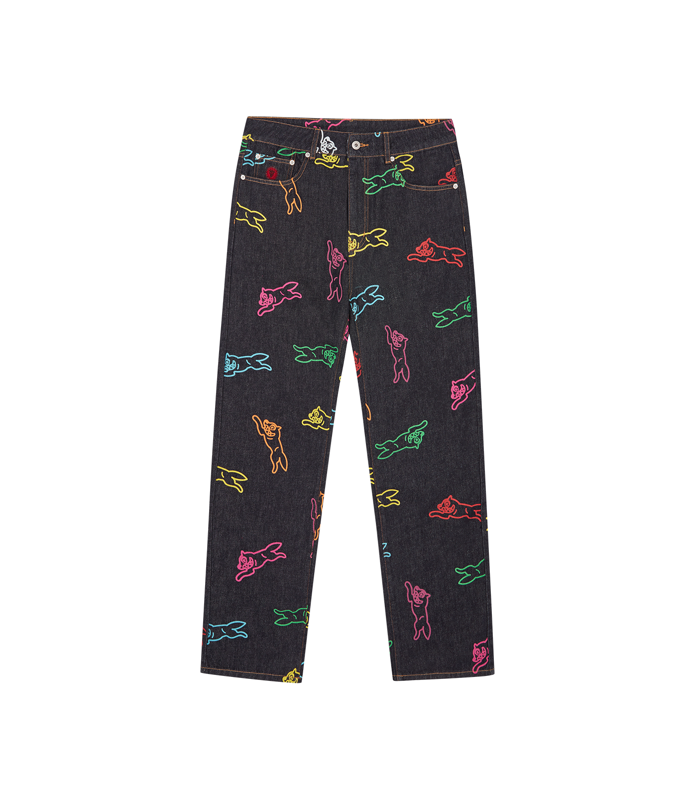 ALL OVER RUNNING DOG DENIM PANTS - INDIGO – Billionaire Boys ALL OVER RUNNING DOG DENIM PANTS - INDIGO – Billionaire Boys