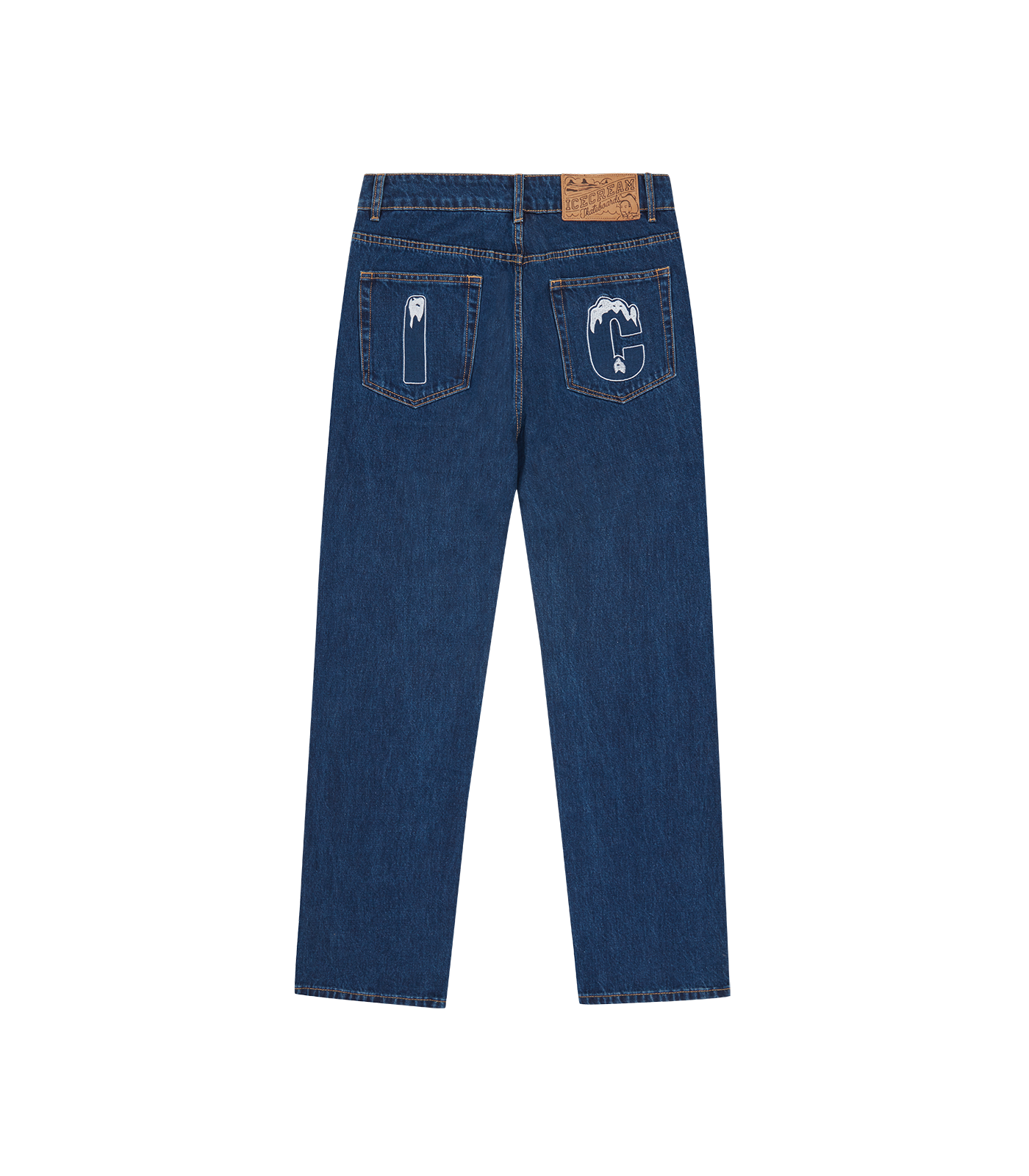 RHINESTONE RUNNING DOG DENIM PANTS - INDIGO – Billionaire Boys Club RHINESTONE RUNNING DOG DENIM PANTS - INDIGO – Billionaire Boys Club