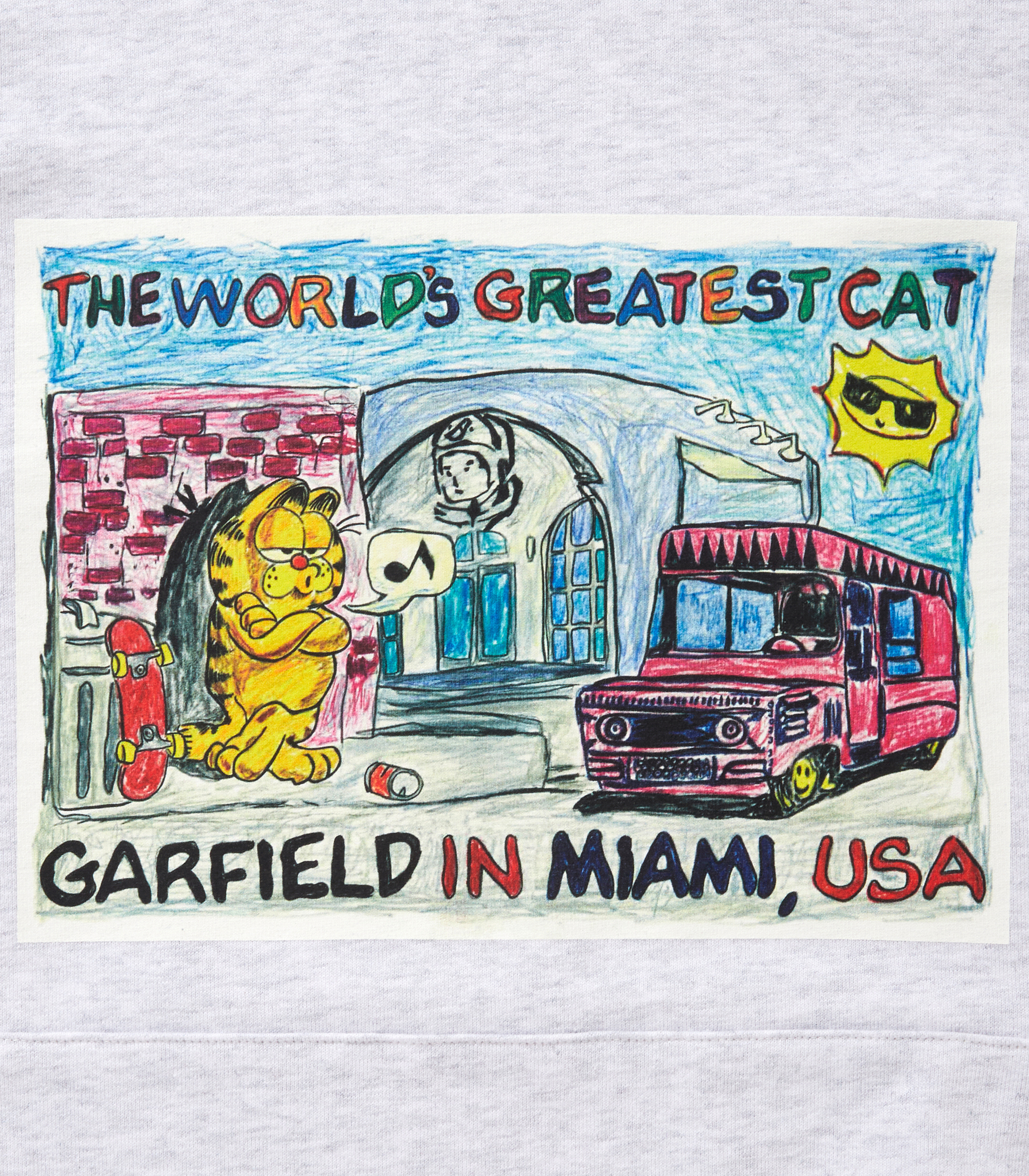 ICECREAM X GARFIELD MIAMI HOODIE - ASH GREY – Billionaire ICECREAM X GARFIELD MIAMI HOODIE - ASH GREY – Billionaire