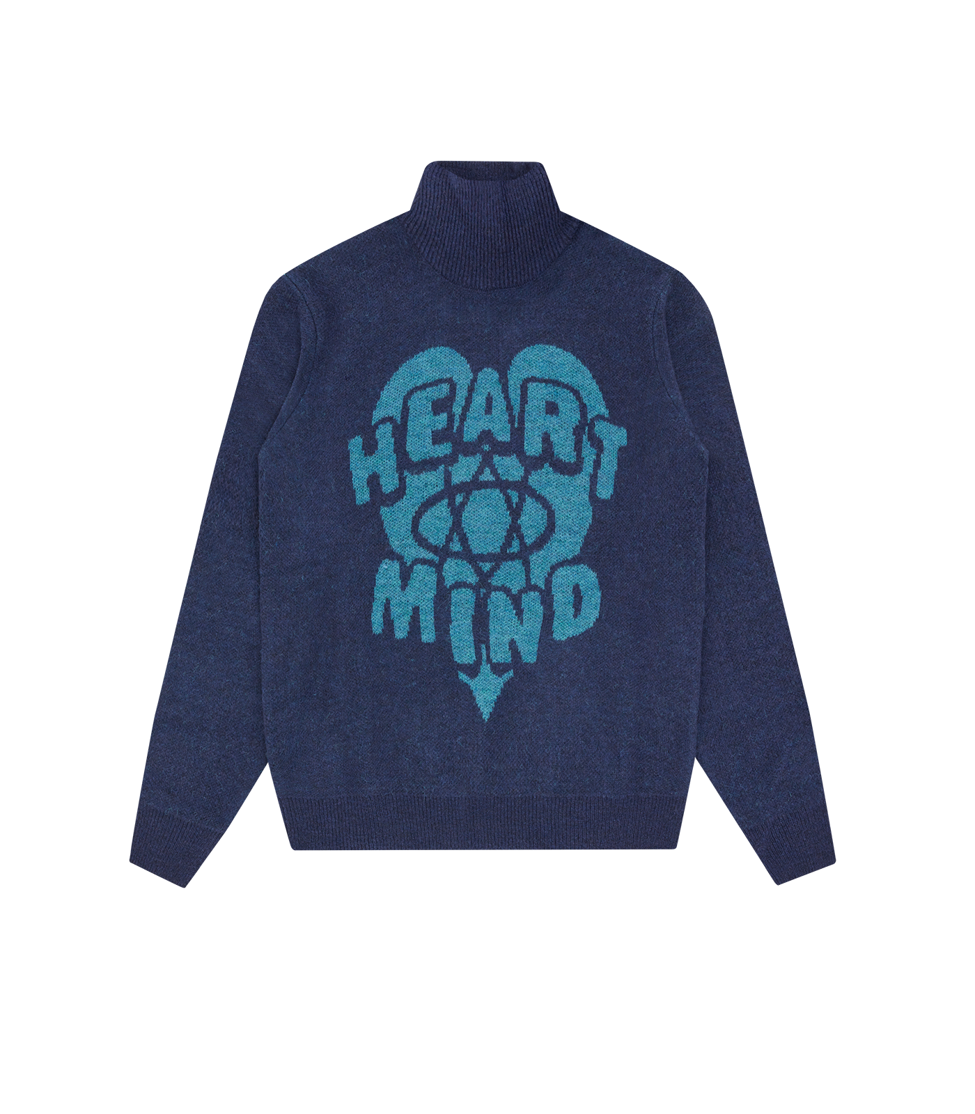 HEART MIND TURTLE NECK KNITTED JUMPER NAVY Billionaire Boys Club