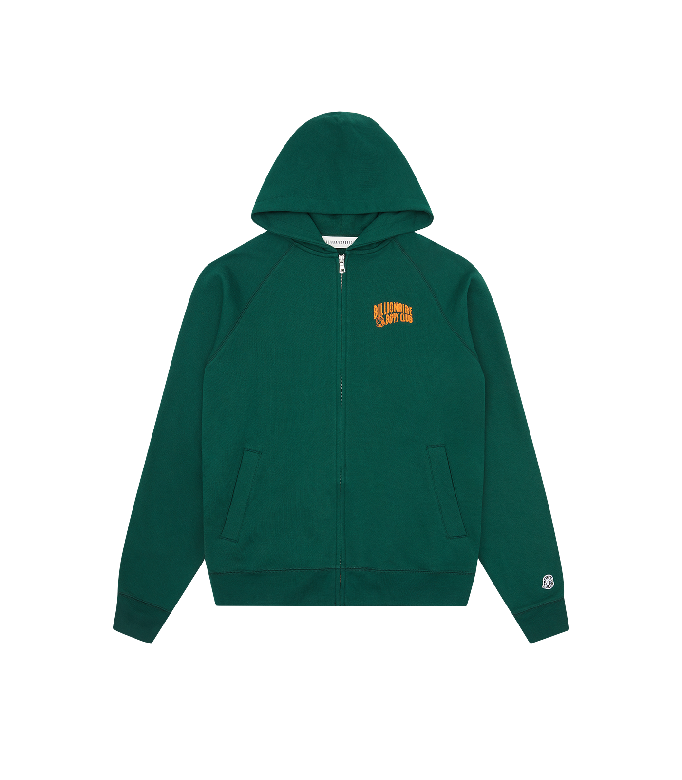 SMALL ARCH LOGO ZIP THROUGH HOOD KELLY GREEN Billionaire Boys Club