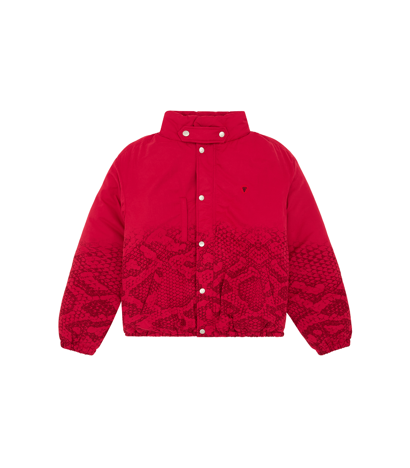 Red snakeskin 2025 puffer jacket