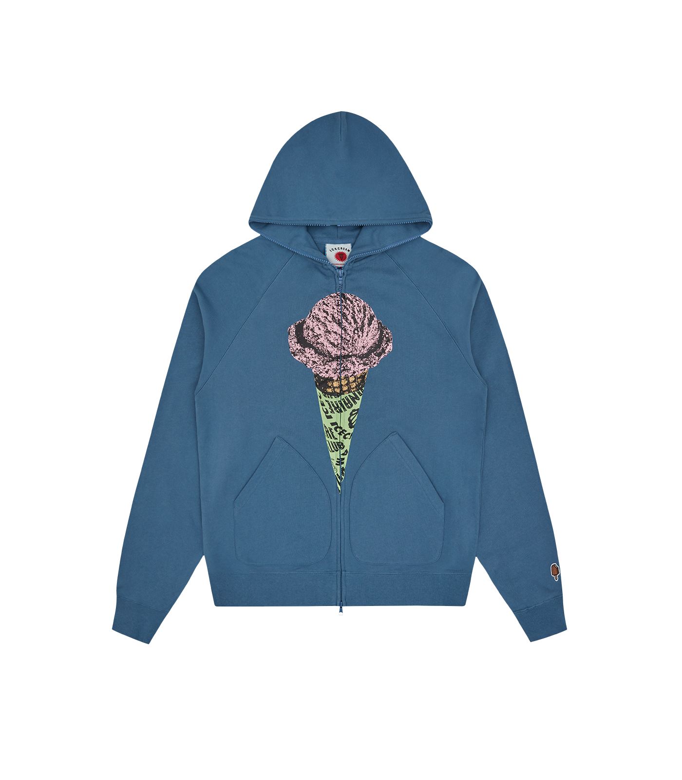 Ice cream shop zip up hoodie