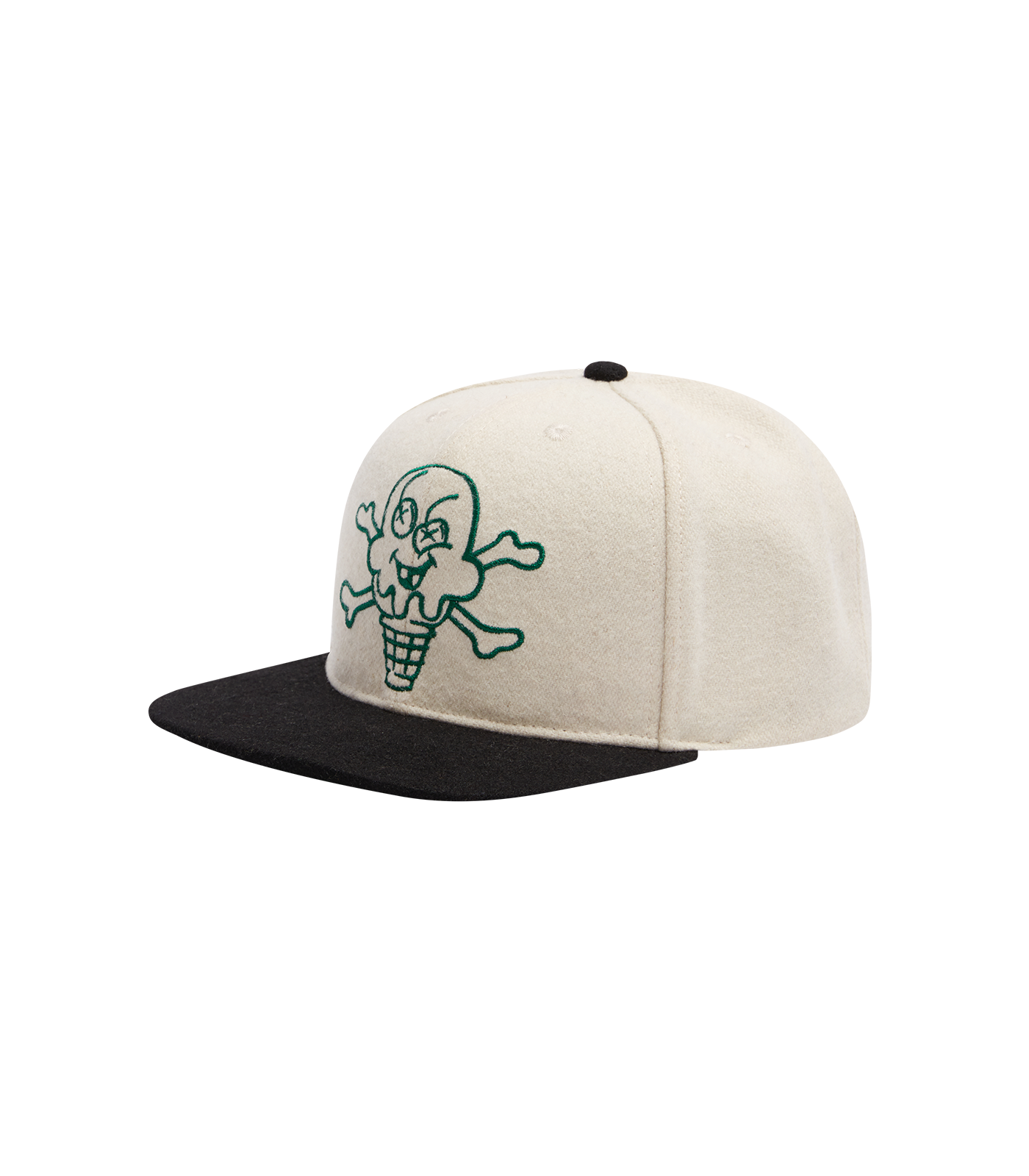 CONES AND BONES 6 PANEL CAP - BEIGE/BLACK