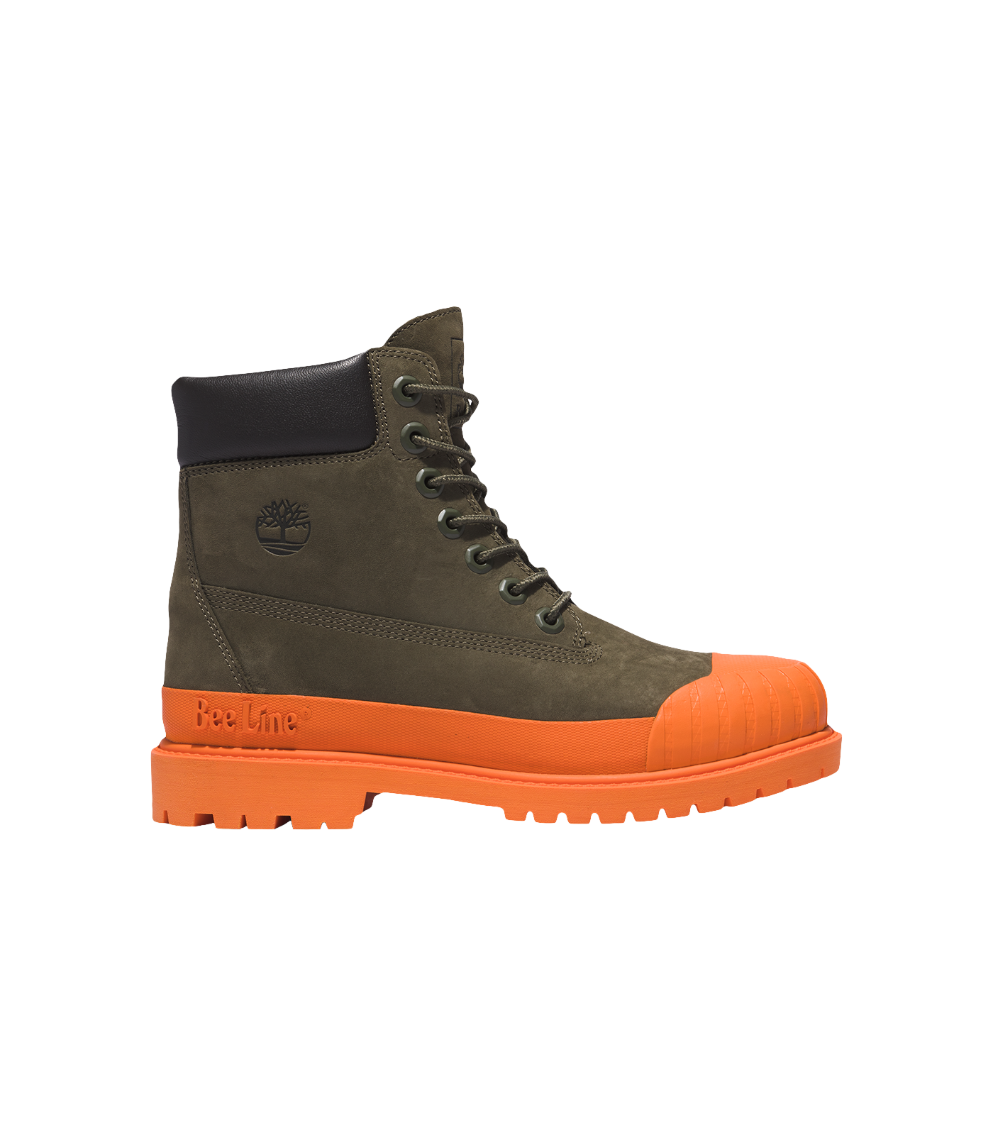 MENS TIMBERLAND PREMIUM 6 RUBBER TOE WATERPROOF GREEN ORANGE