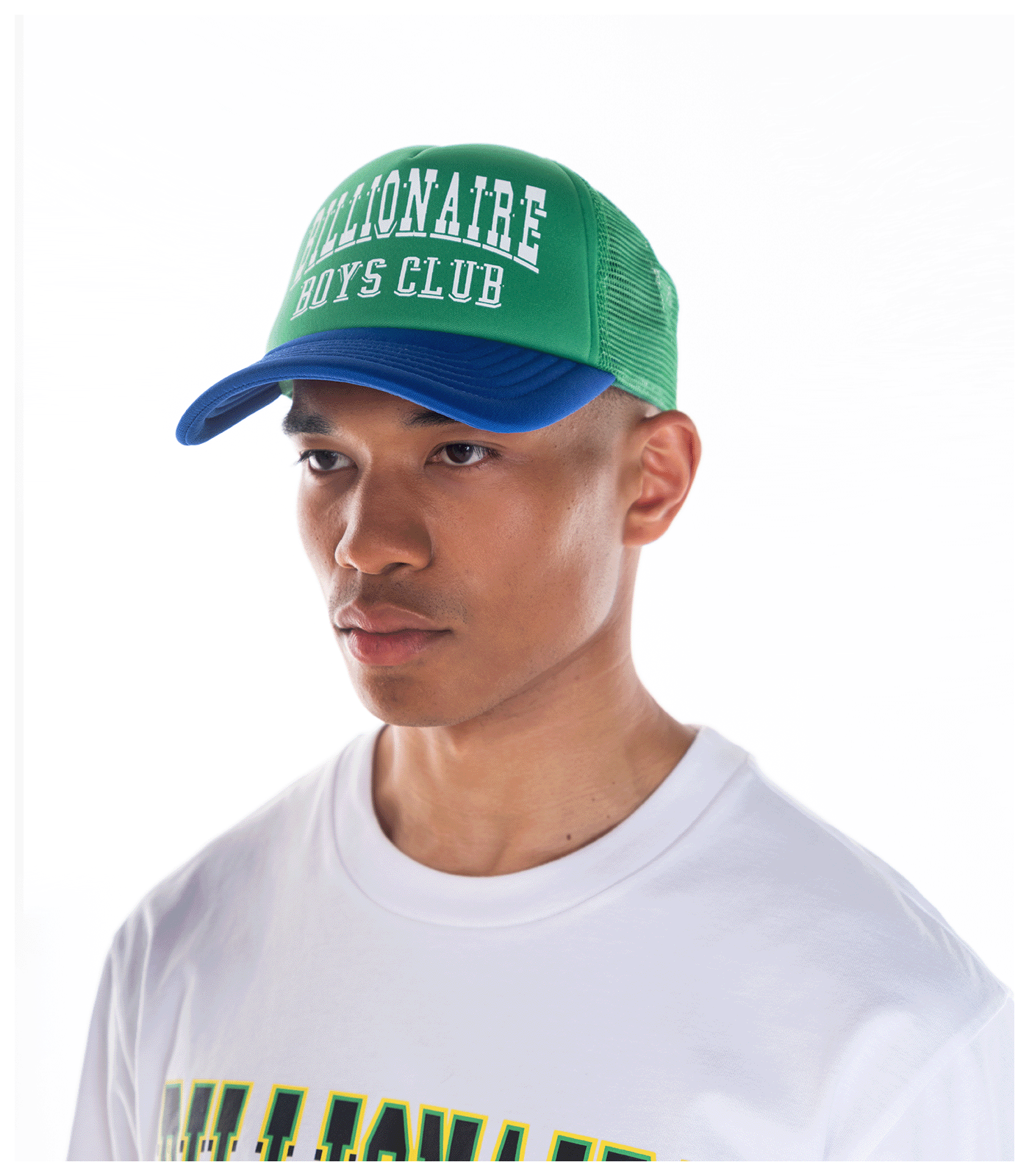 VARSITY LOGO TRUCKER CAP GREEN Billionaire Boys Club