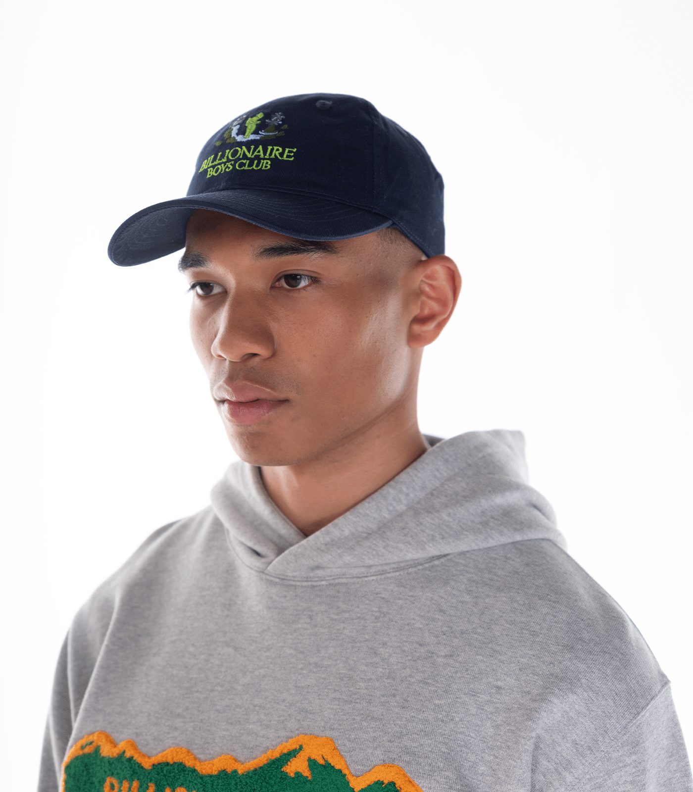 Curved online visor cap