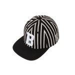 FELT LOGO CAP 'B' - STRIPE/BLACK