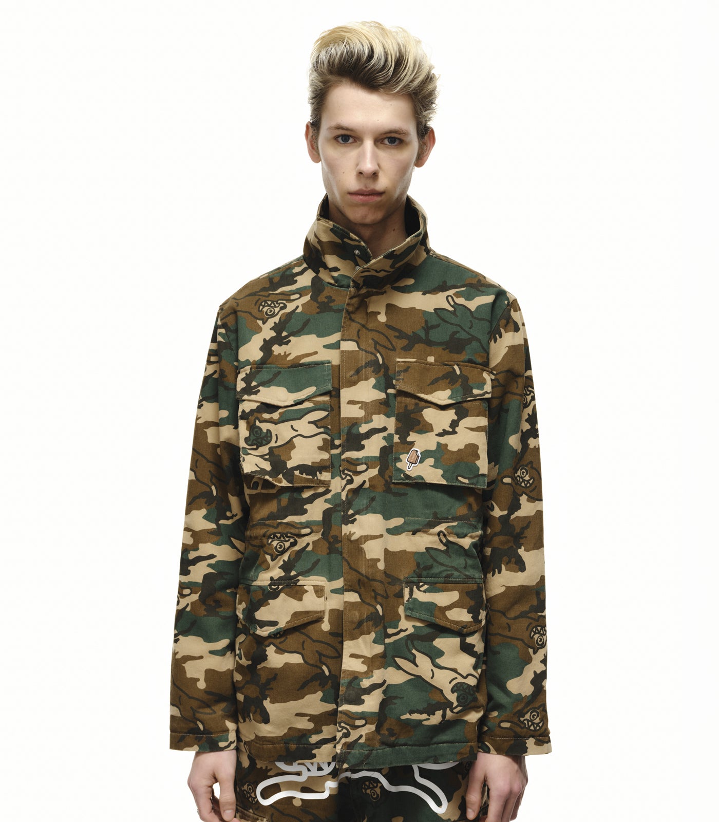 RUNNING DOG WOODLAND CAMO M65 JACKET MULTI - Main Image