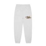 CALLIGRAPHY LOGO EMBROIDERED SWEATPANTS - HEATHER ASH