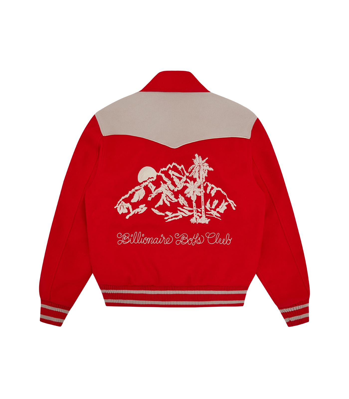 WESTERN VARSITY JACKET - RED – Billionaire Boys Club