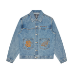 DIAMONDS & DOLLARS SELVEDGE DENIM JACKET - HEAVY WASH BLUE