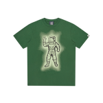 GLOW STANDING ASTRONAUT T-SHIRT - GREEN