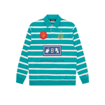 STRIPED RUGBY SHIRT - GREEN STRIPE