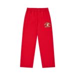 WIDE LEG DUCK VARSITY SWEATPANTS - RED