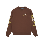 DUCK EMBROIDERED CREWNECK - BROWN