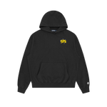 OVERSIZED ARCH LOGO POPOVER HOOD - BLACK