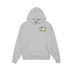 DUCK VARSITY EMBROIDERED POPOVER HOOD - HEATHER GREY