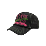 YACHT CLUB MESH TRUCKER CAP - BLACK