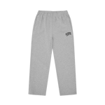 ARCH LOGO WIDE LEG SWEATPANTS - HEATHER GREY