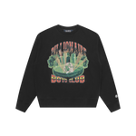 STADIUM OVERSIZED CREWNECK  - BLACK