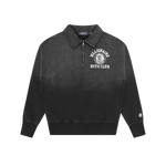 WORLD COLLEGE WASHED QUARTER ZIP - BLACK