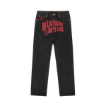 ARCH LOGO DENIM PANTS  - BLACK