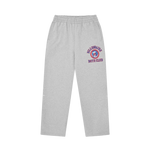 WORLD COLLEGE RHINESTONE WIDE LEG SWEATPANTS - HEATHER GREY