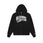 ARCH LOGO FULL ZIP THROUGH HOOD - BLACK