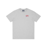 OUTLINE ARCH LOGO T-SHIRT - HEATHER GREY/RED