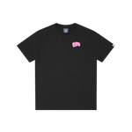 NEON OUTLINE ARCH LOGO T-SHIRT - BLACK/PINK