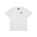 NEON OUTLINE ARCH LOGO T-SHIRT - WHITE/GREEN